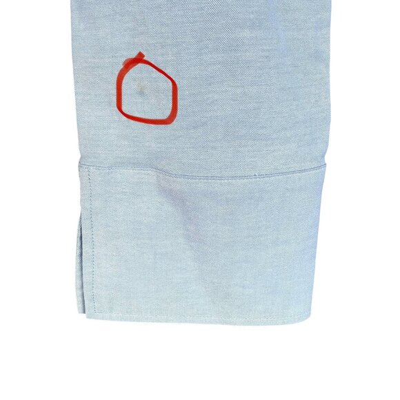 Habitat blue long sleeve collared button down shirt blouse size small - Picture 11 of 11